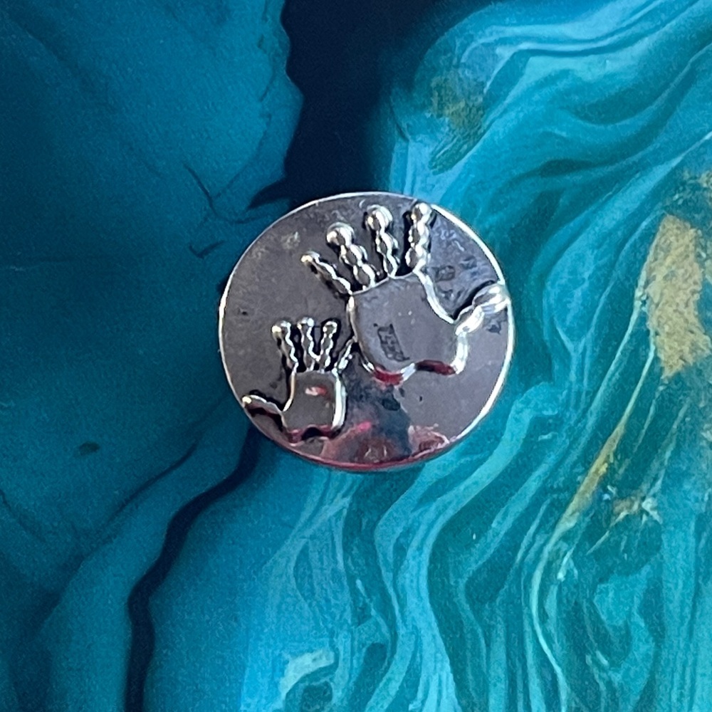 Handprints Ginger Snaps Jewelry Button 🌺